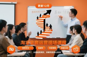 淘宝全套运营现场课程(更新12月)，从基础到高阶，拆解淘宝核心玩法-聊项目