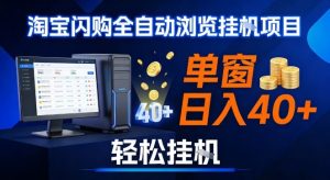 全网独家淘宝闪购采集挂G项目,操作简单无脑,单窗口轻松日入40+,可矩阵多开【揭秘】-聊项目