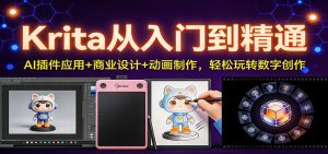 Krita从入门到精通:AI插件应用+商业设计+动画制作,轻松玩转数字创作-聊项目