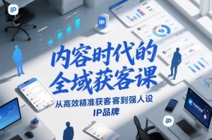 内容时代的全域获客课，从高效精准获客到强人设IP品牌-聊项目