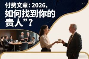 付费文章:2026,如何找到你的“贵人”?-聊项目
