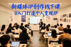新媒体IP创作线下课，0入门打造个人变现IP-聊项目