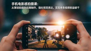 手机电影感拍摄课：从策划拍摄到后期制作，强化视觉表达，实现单条视频收益破千-聊项目